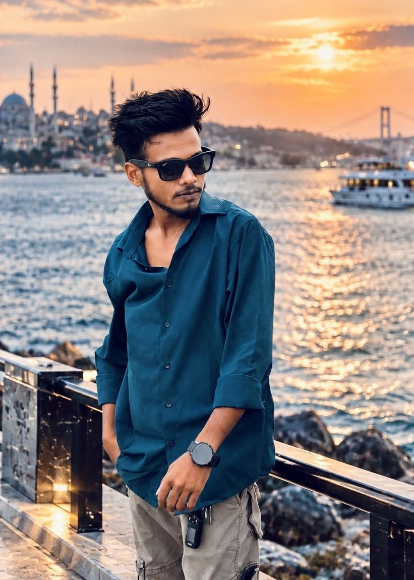 নিরব ইসলামের ছবি, সূর্যাস্তে সমুদ্রের পাড়ে